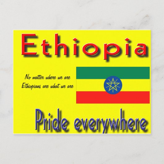 Ethiopia-Stolz Postkarte (Vorderseite)