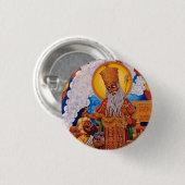 Ethiopia Trinity Relgion Jah Rasta Reggae Roots  Button (Vorne & Hinten)