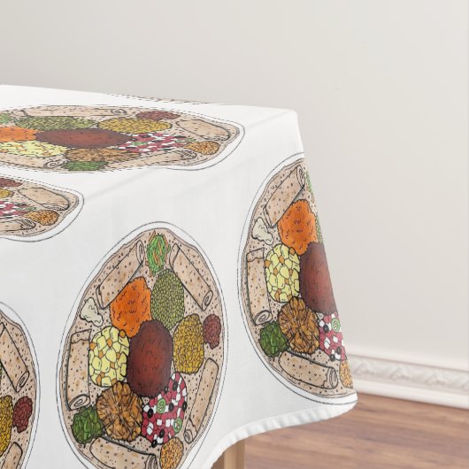 Ethiopian Food Platter Injera Dinner Restaurant Tischdecke (Beispiel)