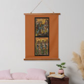 Ethiopian Nativity Icon Wandteppich Mit Holzrahmen (Schlafzimmer)