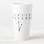 Ethiopian Numeral Clock Milchtasse (Vorderseite)