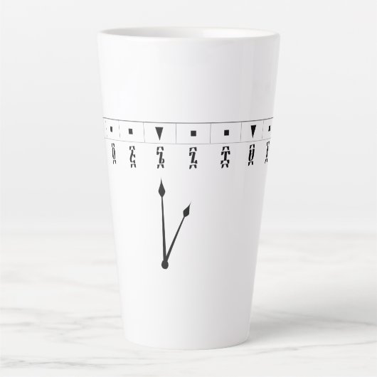 Ethiopian Numeral Clock Milchtasse (Vorderseite)