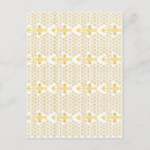 Ethiopian Orthodox Cross Pattern Gold on white Postkarte (Vorderseite)