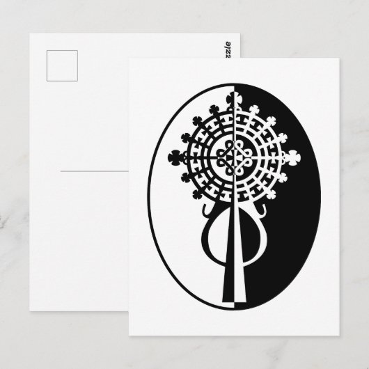 Ethiopian Processional Cross-II Postkarte (Vorne/Hinten)