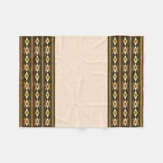 Ethiopian Tebeb Pattern Fleecedecke (Vorderseite (Horizontal))