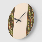 Ethiopian Tebeb Pattern Große Wanduhr (Winkel)