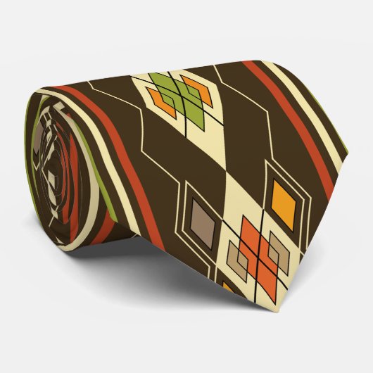 Ethiopian Tebeb Pattern Krawatte (Gerollt)