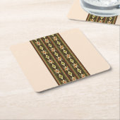 Ethiopian Tebeb Pattern Rechteckiger Pappuntersetzer (angewinkelt)