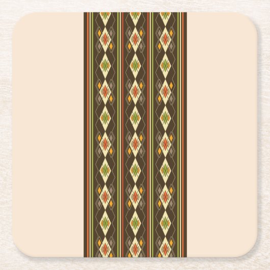 Ethiopian Tebeb Pattern Rechteckiger Pappuntersetzer (Vorderseite)