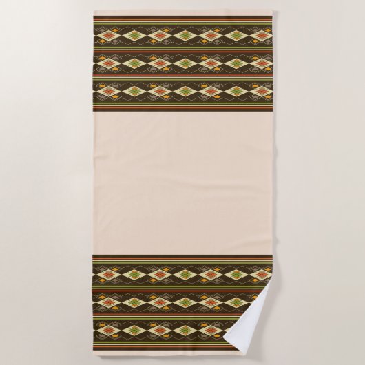 Ethiopian Tebeb Pattern Strandtuch (Vorderseite)
