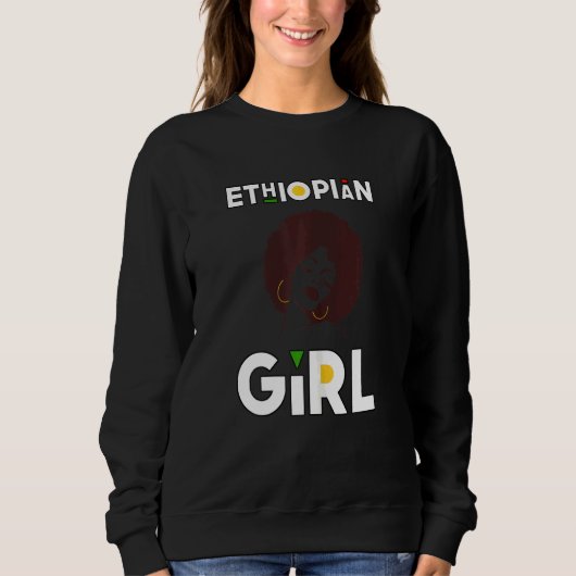 Ethiopische Girl Ethiopian Diva African Pri Sweatshirt (Vorderseite)