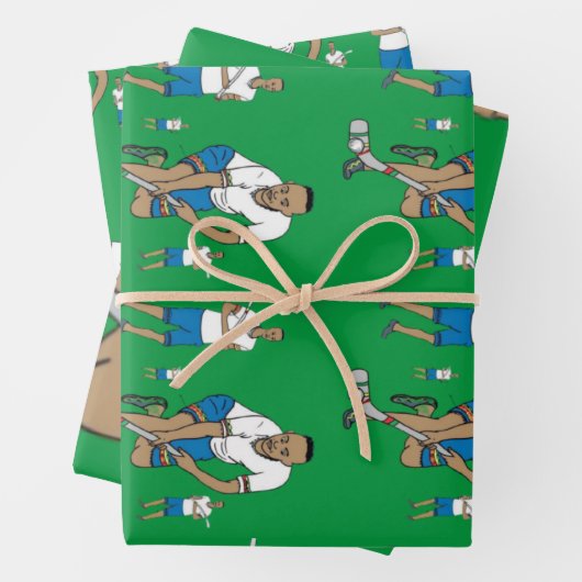 Ethiopisches Weihnachten|Yegena chewata Wrapping P Geschenkpapier Set (Beispiel)