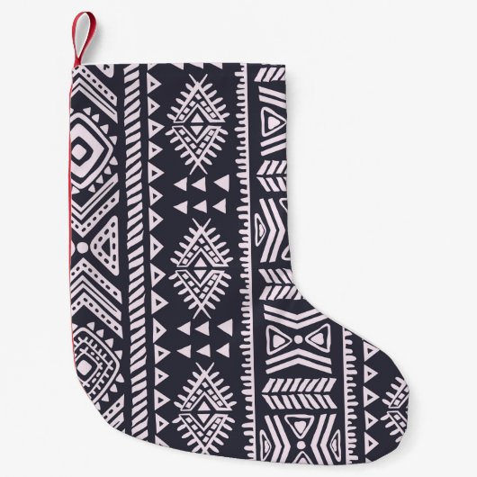 Ethisch nahtlose Beispielmuster Kleiner Weihnachtsstrumpf (Vorderseite)