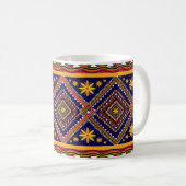Ethisch-orientalisches Ikat-Muster Kaffeetasse (VorderseiteRechts)