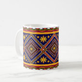Ethisch-orientalisches Ikat-Muster Kaffeetasse (Vorderseite Links)