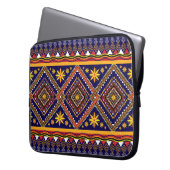 Ethisch-orientalisches Ikat-Muster Laptopschutzhülle (Vorderseite Links)