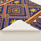 Ethisch-orientalisches Ikat-Muster Sherpadecke (3/4)