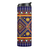 Ethisch-orientalisches Ikat-Muster Thermosbecher (Nach links gedreht)