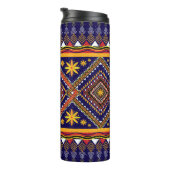 Ethisch-orientalisches Ikat-Muster Thermosbecher (Nach rechts gedreht)