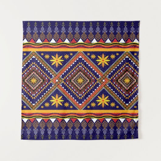 Ethisch-orientalisches Ikat-Muster Wandteppich (Vorderseite)