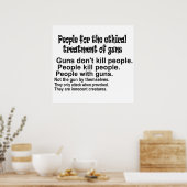 Ethische Behandlung von schwarzen und weißen Kanon Poster (Küche)