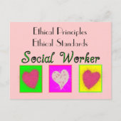 Ethische Grundsätze der Sozialarbeiter - ethische  Postkarte (Vorderseite)