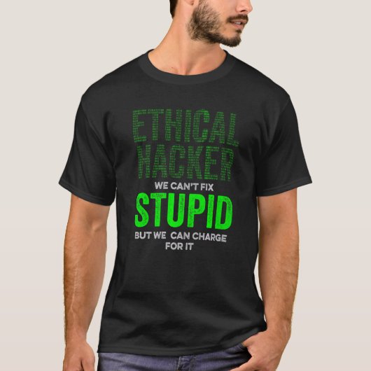 Ethische Hacker Charge Cybersecurity It Pen Tester T-Shirt (Vorderseite)