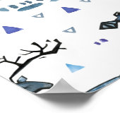 Ethische Stammesstruktur nahtlos mit Tieren und dr Poster (Ecke)