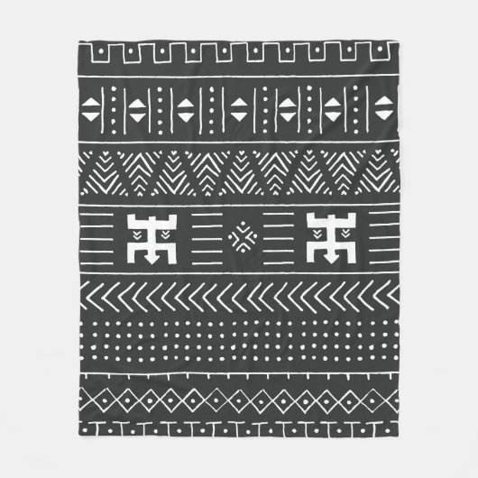 Ethische Struktur der Stämme Schwarz/Weiß mit geom Fleecedecke (Vorderseite)