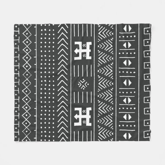 Ethische Struktur der Stämme Schwarz/Weiß mit geom Fleecedecke (Vorderseite (Horizontal))