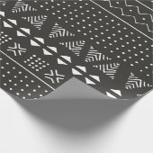 Ethische Struktur der Stämme Schwarz/Weiß mit geom Geschenkpapier (Ecke)