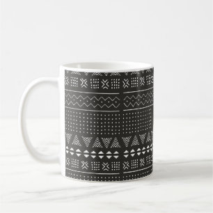 Ethische Struktur der Stämme Schwarz/Weiß mit geom Kaffeetasse