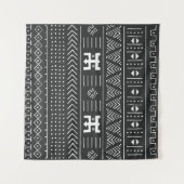 Ethische Struktur der Stämme Schwarz/Weiß mit geom Wandteppich (Vorderseite (Horizontal))