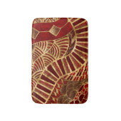 Ethische Tribal Ornament Red and Gold Badematte (Vorderseite Vertikal)