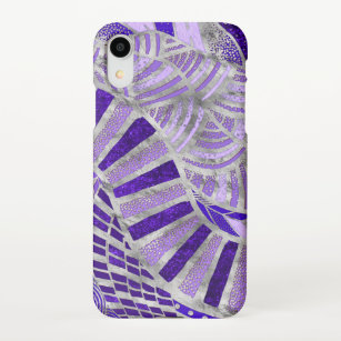 Ethische Tribal-Ornamente - Purples und Silber iPhone Hülle