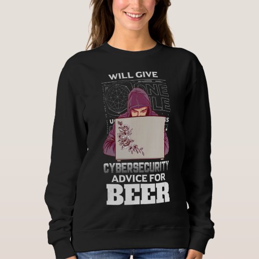 Ethischer Hacker-Bierberater Cybersecurity-Program Sweatshirt (Vorderseite)