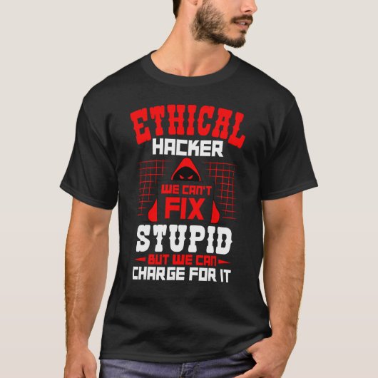 Ethischer Hacker Cyber Apparel Ethical Hacking Bla T-Shirt (Vorderseite)