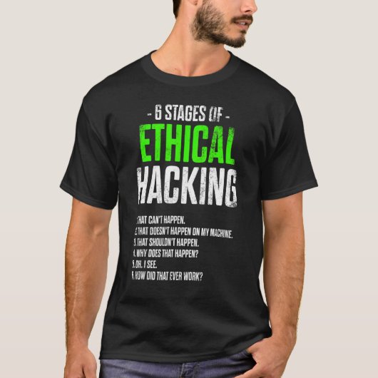 Ethischer Hacker Cybersecurity It Pen Tester T-Shirt (Vorderseite)
