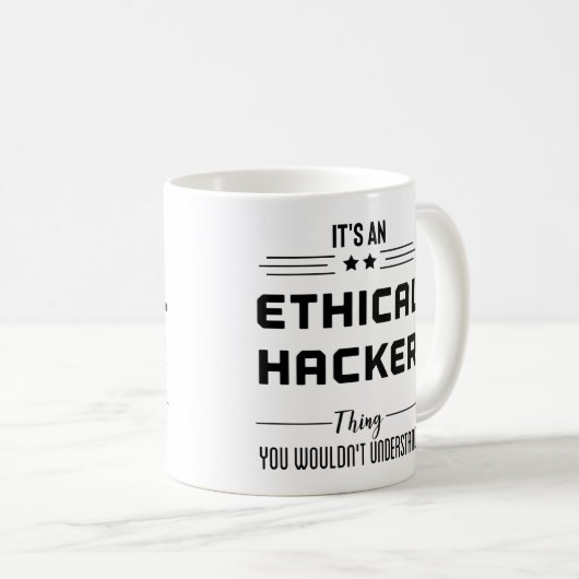 Ethischer Hacker Cybersecurity - Sicherheitsszenar Kaffeetasse (VorderseiteRechts)