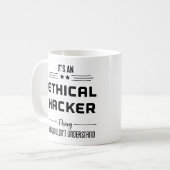 Ethischer Hacker Cybersecurity - Sicherheitsszenar Kaffeetasse (Vorderseite Links)