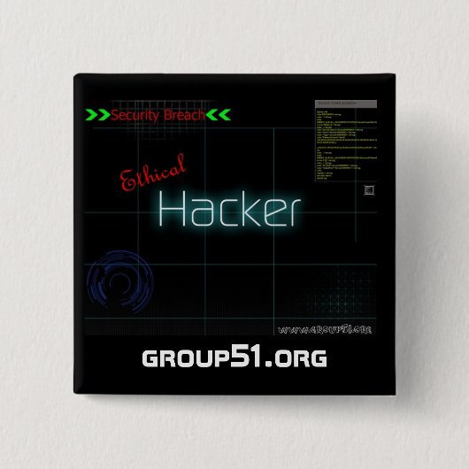 Ethischer Hacker-Knopf Button (Vorderseite)