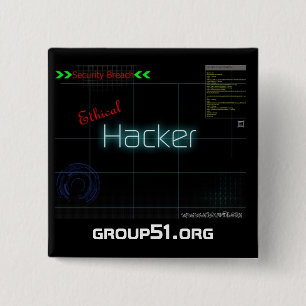 Ethischer Hacker-Knopf Button