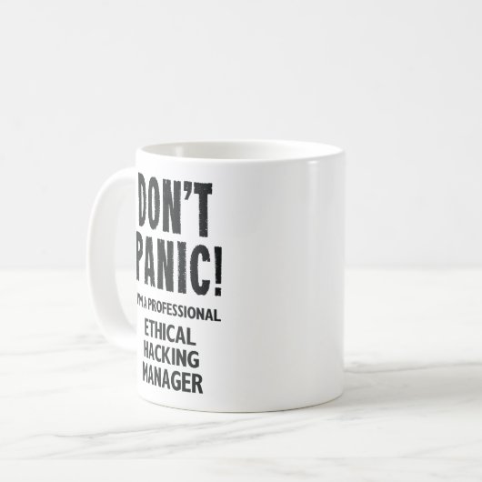 Ethischer Hacking-Manager Kaffeetasse (Vorderseite Links)
