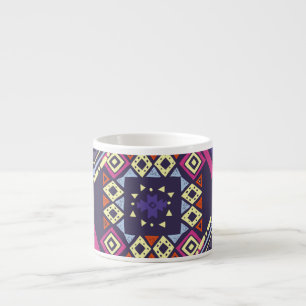 Ethischer, primitiver geometrischer Hintergrund de Espressotasse