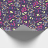 Ethischer, primitiver geometrischer Hintergrund de Geschenkpapier (Ecke)