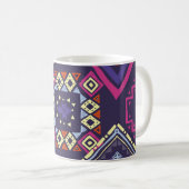 Ethischer, primitiver geometrischer Hintergrund de Kaffeetasse (VorderseiteRechts)