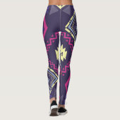Ethischer, primitiver geometrischer Hintergrund de Leggings (Rückseite)