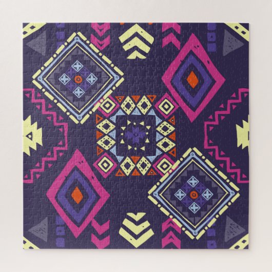 Ethischer, primitiver geometrischer Hintergrund de Puzzle (Vertikal)