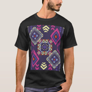 Ethischer, primitiver geometrischer Hintergrund de T-Shirt