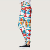 Ethisches geometrisches Muster der Wasserfarbe. Leggings (Links)